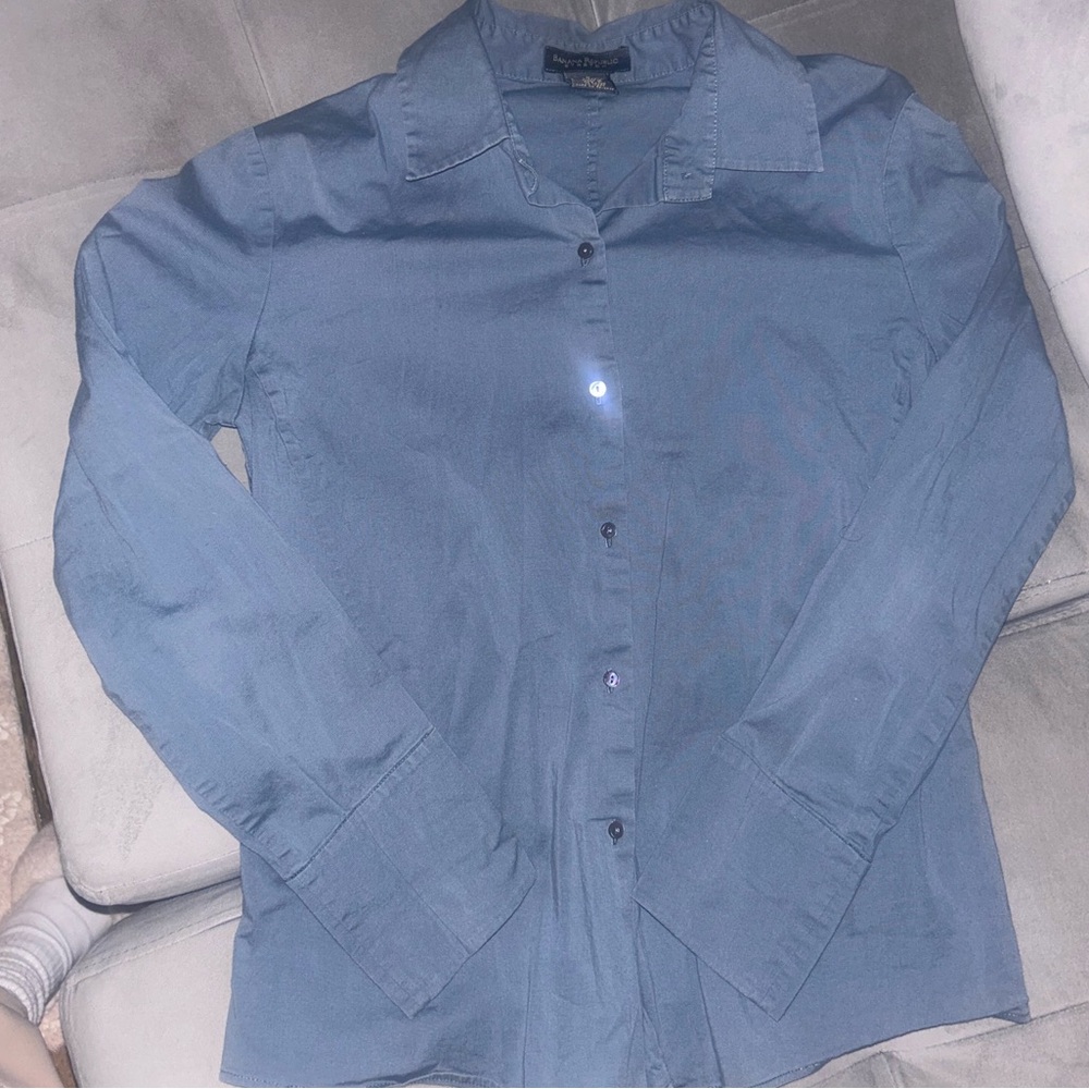 Banana Republic Women’s Blue Button-Up Shirt SZ small